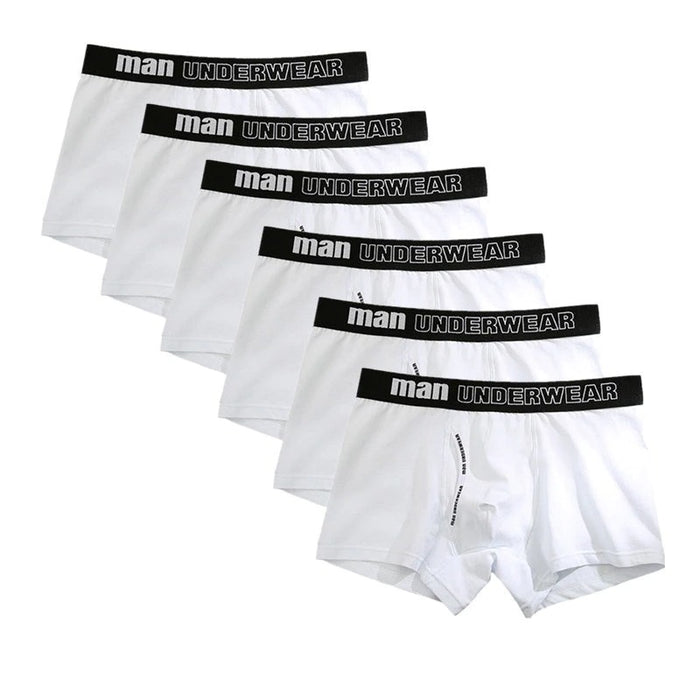 Breathable Solid Flexible Boxer shorts Underwear 6 Pack