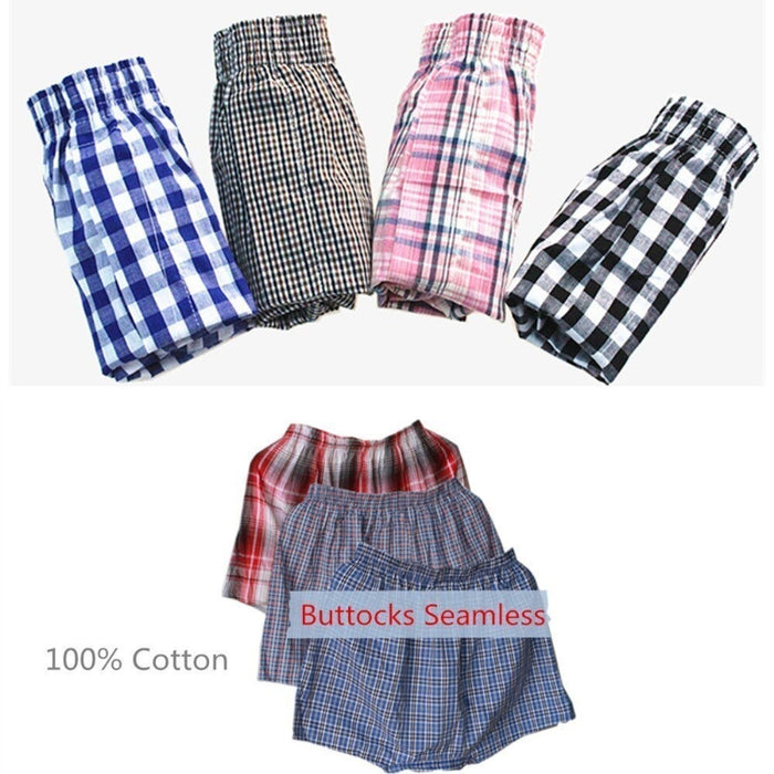 Classic Cotton Plaid Men's Boxers