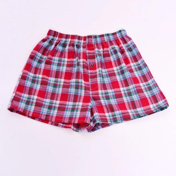 Classic Plaid Men's Boxer Shorts 6 Pack