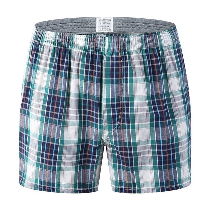 Men's Loose Stripe And Plaid Arrow Underwear 8 Pack